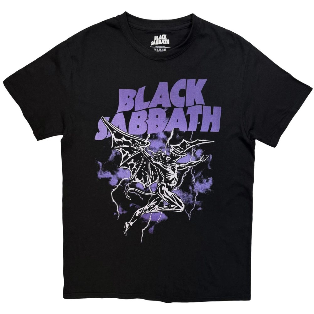 Black Sabbath - Henry Lightning Purple Mens Tshirt - Black